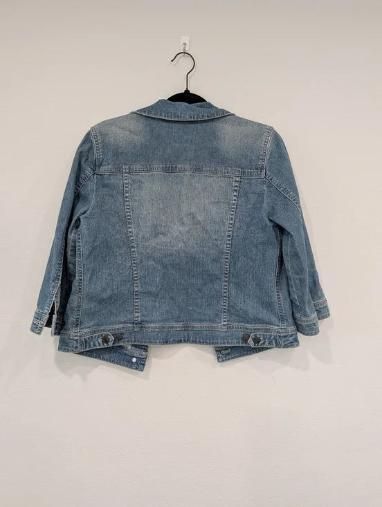J.Jill Denim Jacket Light Wash Size XS - Picture 6 of 6